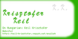 krisztofer keil business card